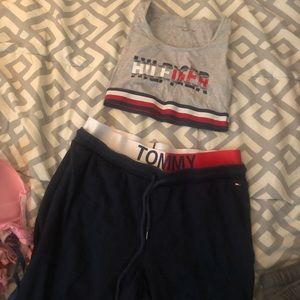 Tommy Hilfiger joggers and sports bra